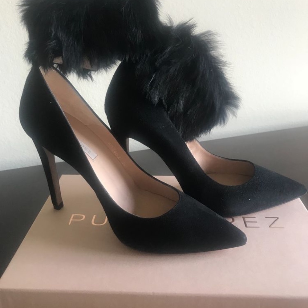 Pura Lopez suede heels